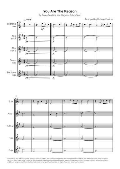 You Are The Reason (arr. Rodrigo Faleiros)