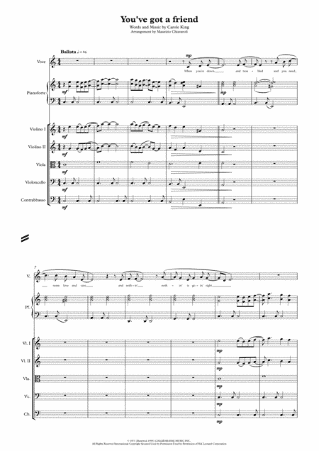 You've Got A Friend (arr. Maurizio Chiavaroli)