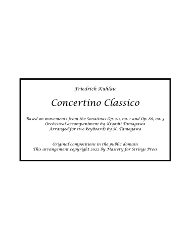 Concertino Classico (arr. Kiyoshi Tamagawa)