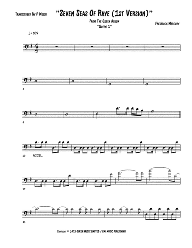 Seven Seas Of Rhye (arr. P Welsh)