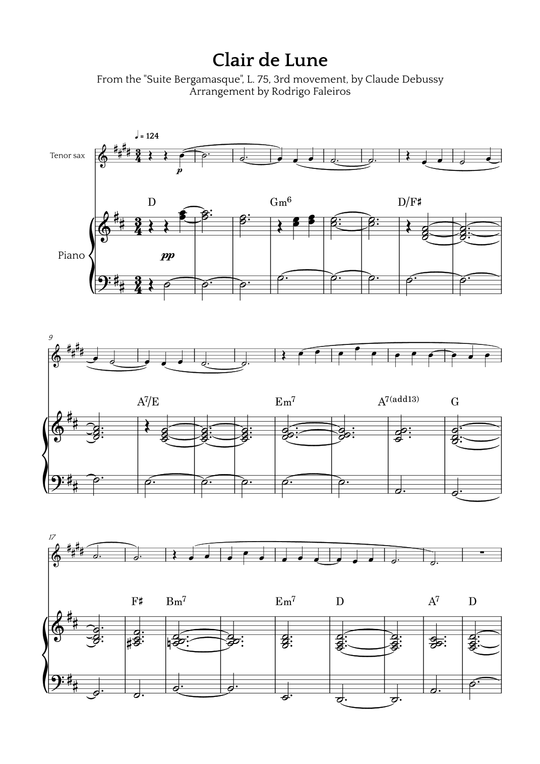 Clair de Lune (arr. Rodrigo Faleiros)