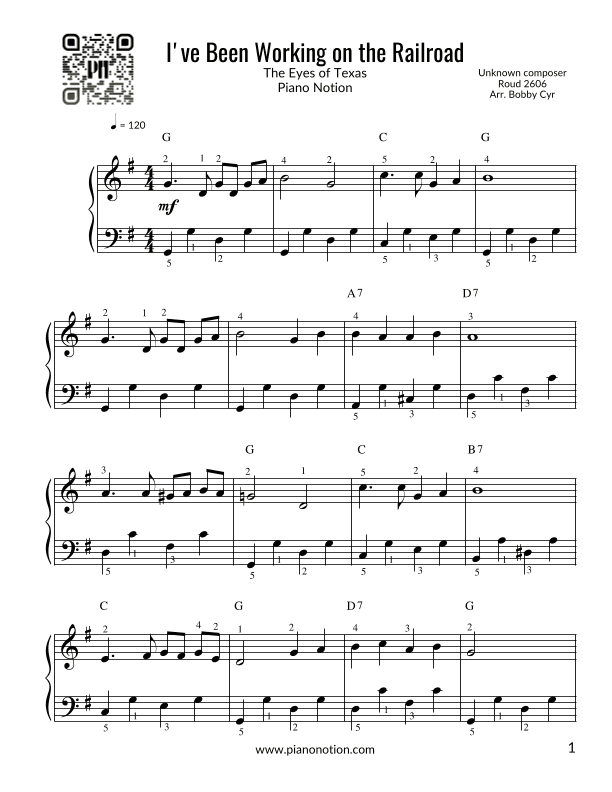 I've Been Working on the Railroad - The Eyes of Texas (Piano Solo) (arr. Bobby Cyr)