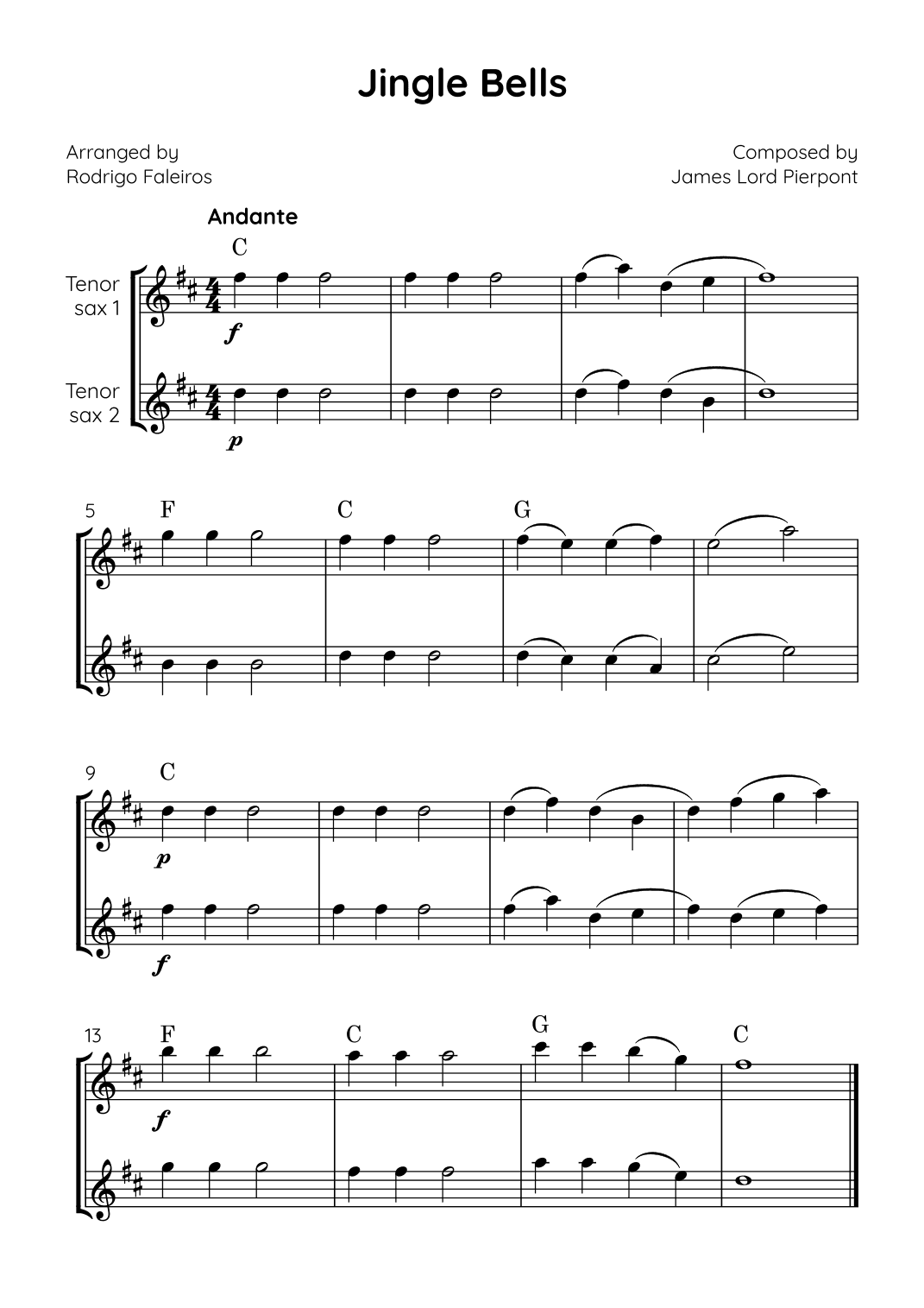Jingle Bells (arr. Rodrigo Faleiros)