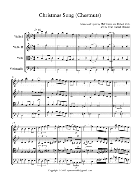 The Christmas Song (Chestnuts Roasting On An Open Fire) (arr. Ryan Hanzel Monakil)