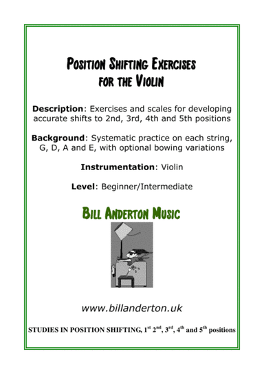 First Studies for Position Shifting on the Violin