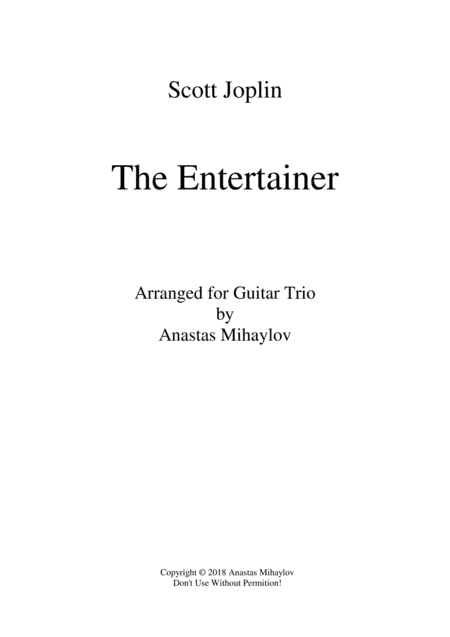 The Entertainer (Guitar trio) (arr. Anastas Mihaylov)
