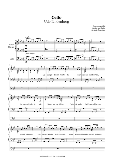 Cello (arr. Antje Günther)