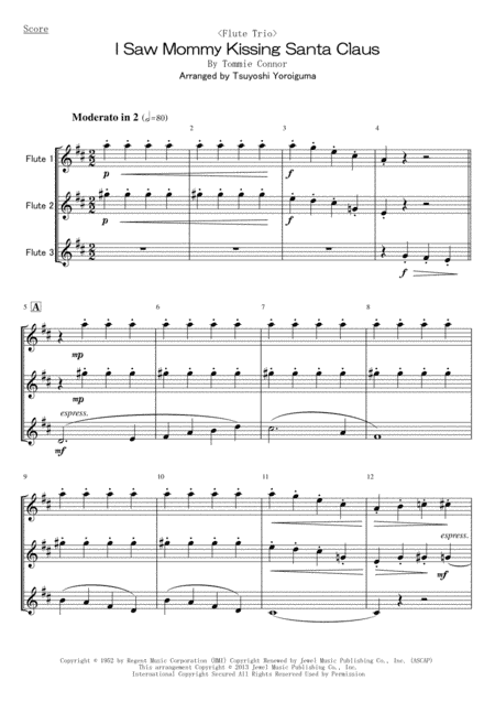 I Saw Mommy Kissing Santa Claus (arr. Tsuyoshi Yoroiguma)
