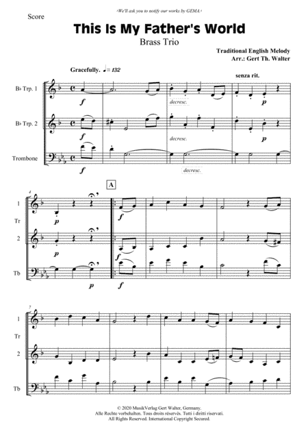 This Is My Father's World (arr. Gert Th. Walter)