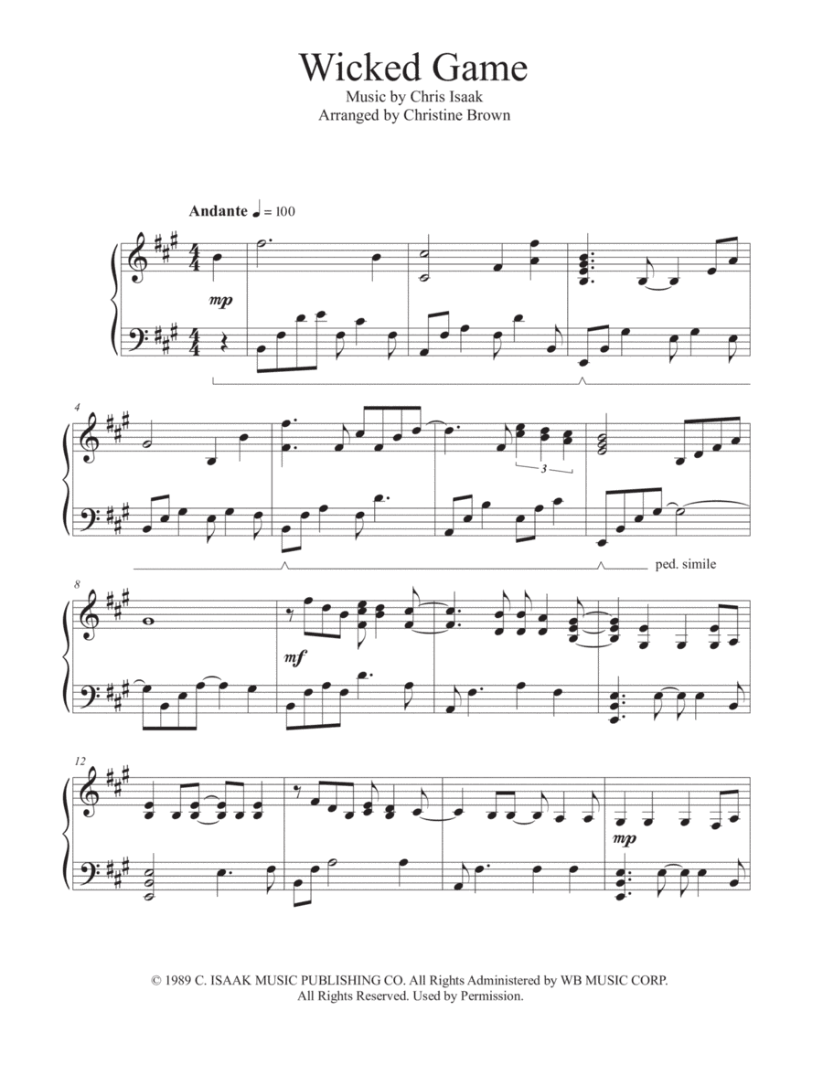 Wicked Game (arr. Christine Brown)