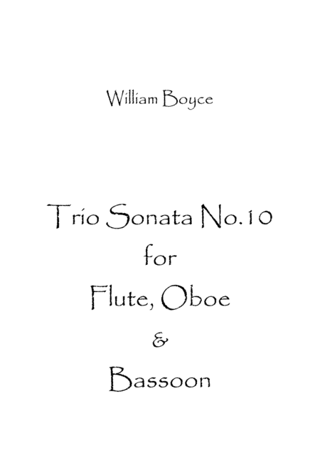 Trio Sonata No.10 (arr. Spence Bundy)