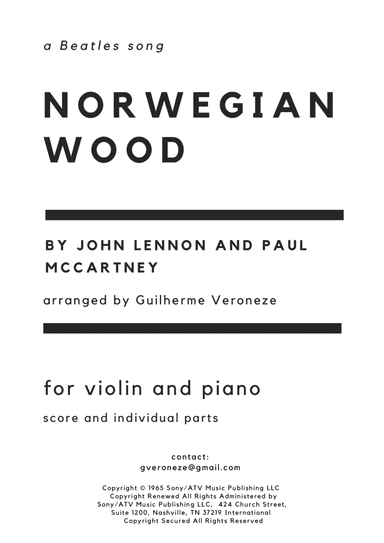 Norwegian Wood (this Bird Has Flown) (arr. Guilherme Veroneze)