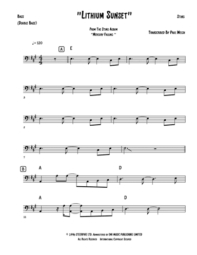 Lithium Sunset (arr. Accubass)