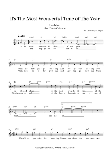 It's The Most Wonderful Time Of Year (arr. Duda Oriontte)