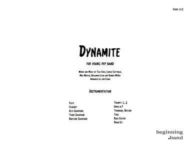 Dynamite (arr. Jim Evans)