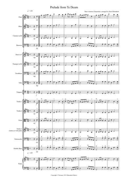 Prelude from Te Deum for School Orchestra (arr. David Burndrett)