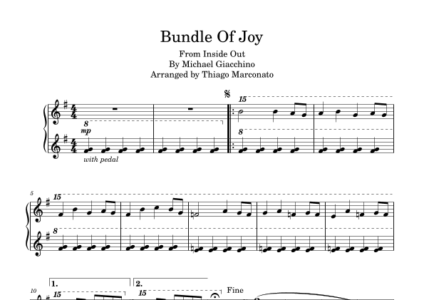 Bundle Of Joy (arr. Thiago Marconato)