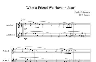 What a Friend We Have in Jesus (Alto Sax Duet) (arr. B. C. Dockery)
