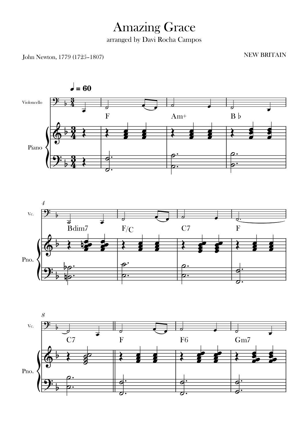 Amazing Grace (arr. Davi Rocha Campos)