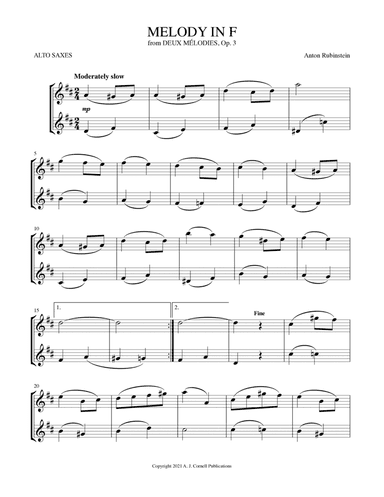 Melody in F (arr. Mark Phillips)