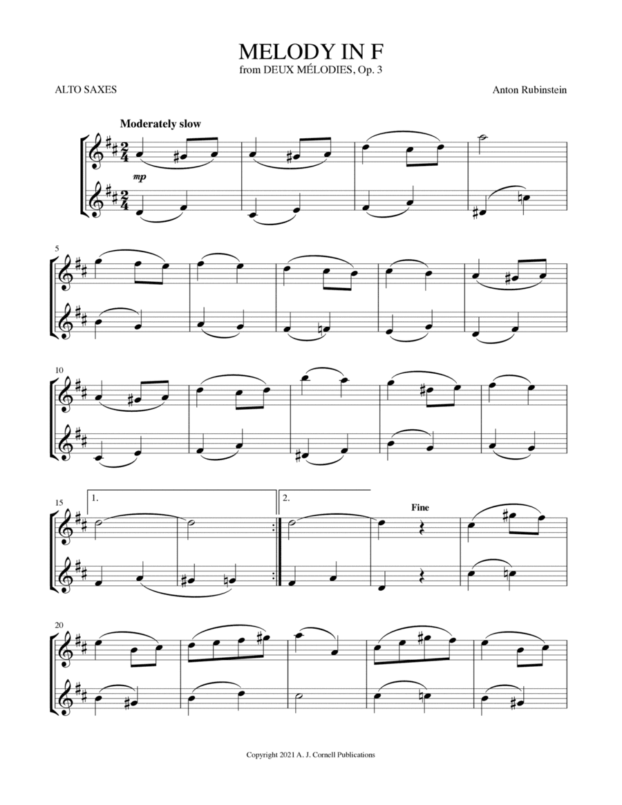 Melody in F (arr. Mark Phillips)