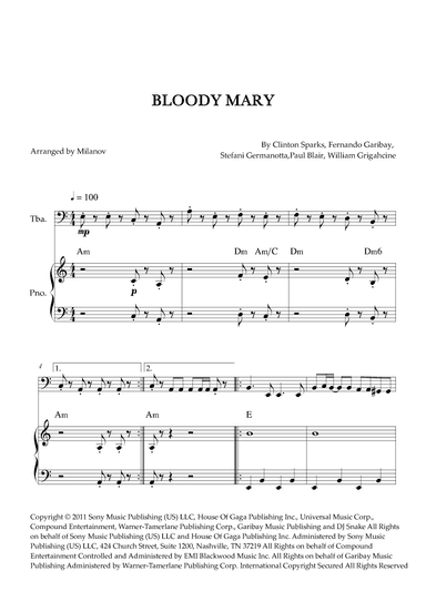 Bloody Mary (arr. Milanov)
