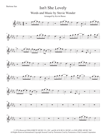 Isn't She Lovely (arr. Kevin Busse)