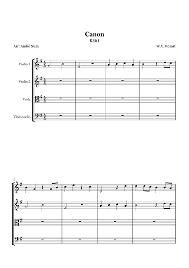 Canon K561 (arr. André Nusa)