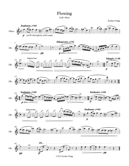 Flowing (solo oboe)