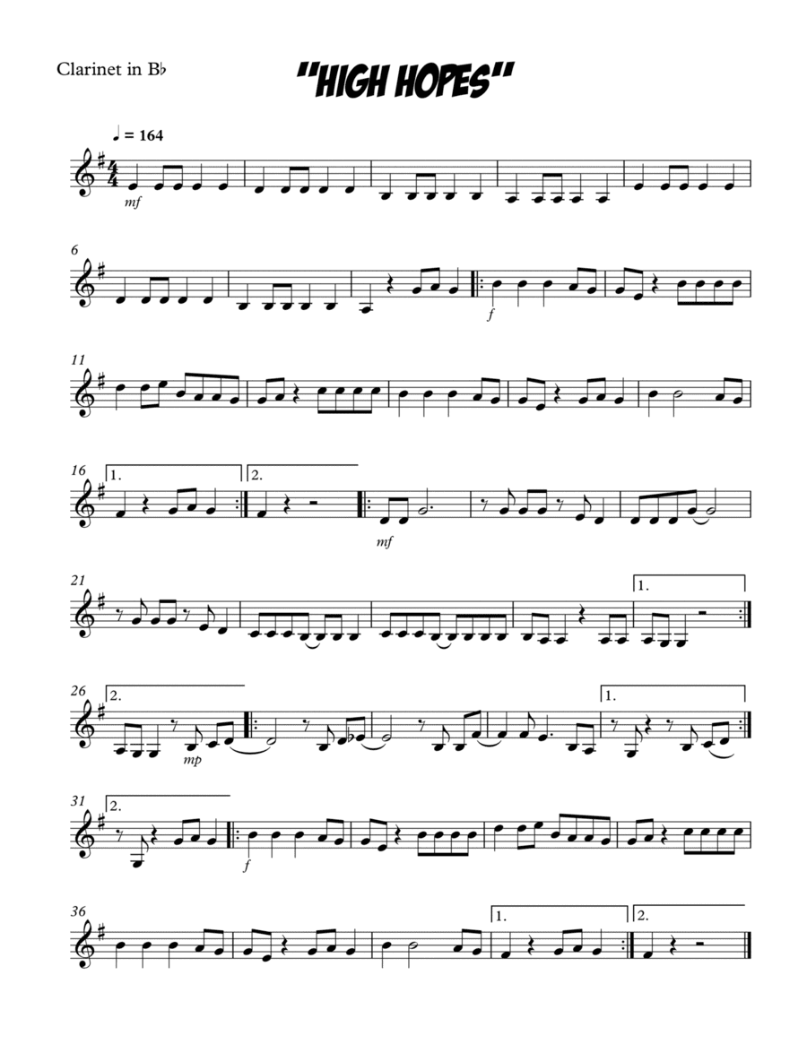 High Hopes (arr. SongBird Music)