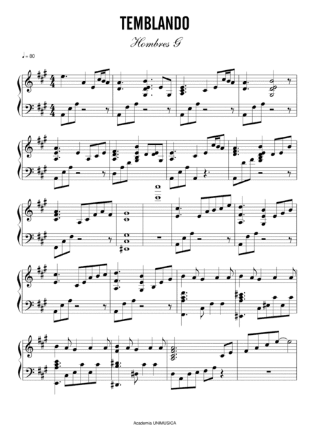 Temblando (arr. Academia Unimusica)