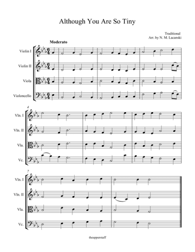 Although You Are So Tiny (arr. Nick Lacanski)