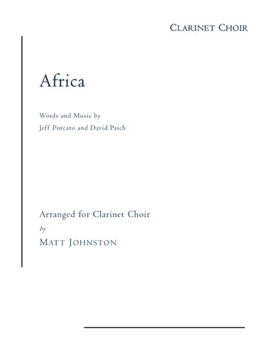 Africa (arr. Matt Johnston)