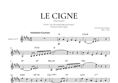 The Swan (French Horn Solo) - Saint Saens (arr. Pedro Merendi)