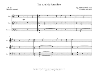 You Are My Sunshine (arr. Dominic Meccia)