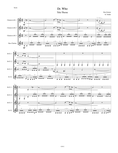 Doctor Who Theme (arr. Katie Vedder)