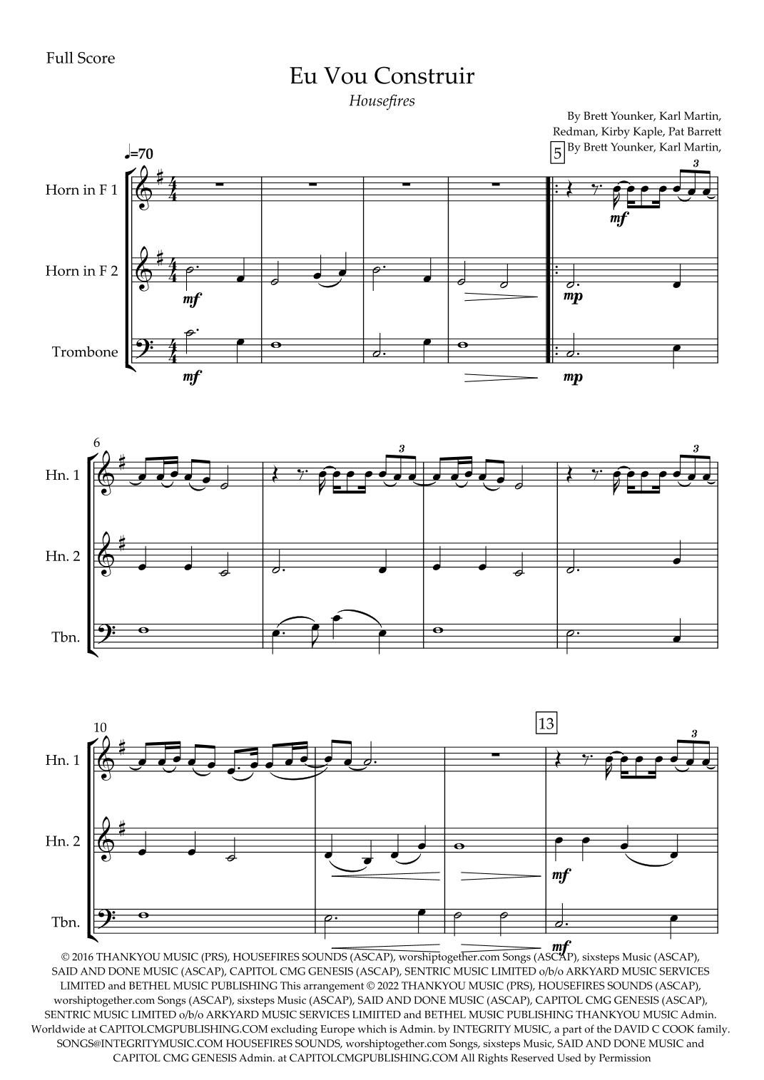 Build My Life (arr. Fabio Britto)