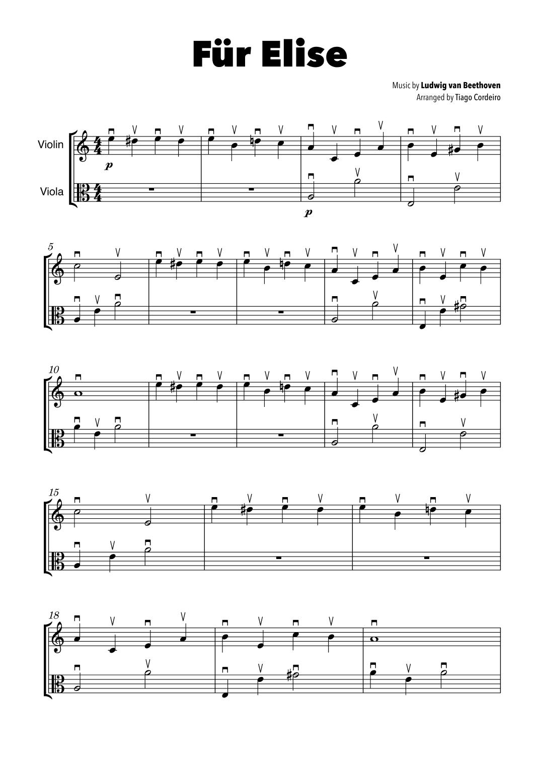 Für Elise (arr. Tiago Cordeiro)