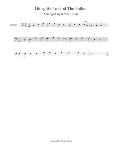 Glory Be To God The Father (Easy key of C) - Bassoon (arr. Kevin Busse)