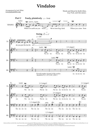 Vindaloo (arr. Jack White)