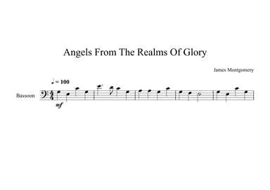 Angels From The Realms Of Glory - James Montgomery (Bassoon) (arr. Digital Book Music)