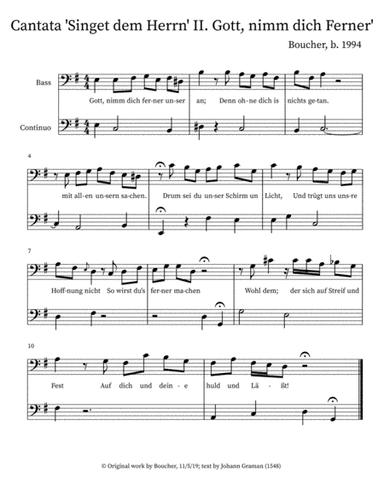 Cantata 'Singet dem Herrn ein Neus Lied' II. Recitative