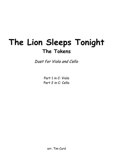 The Lion Sleeps Tonight (arr. Tim Curd)