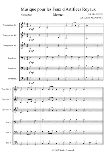Menuet (from Royal Fireworks) (arr. Xavier ARDOUREL)