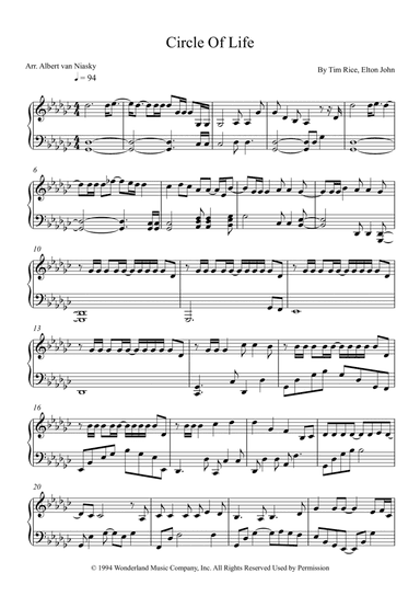 Circle Of Life (arr. Albert van Niasky)