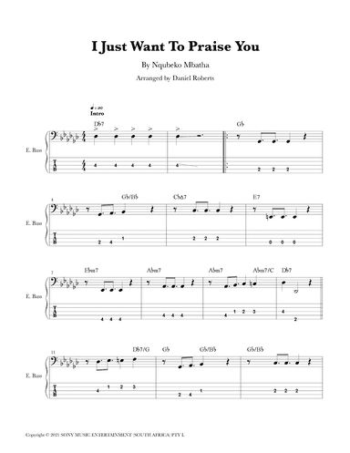 I Just Want To Praise You (arr. Daniel Roberts)
