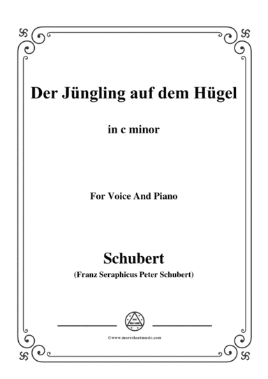 Schubert-Der Jüngling auf dem Hügel,in c minor,Op.8 No.1,for Voice and Piano (arr. MSM)