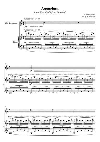 Aquarium from "Carnival of the Animals" (alto sax) (arr. A.Buriakov)