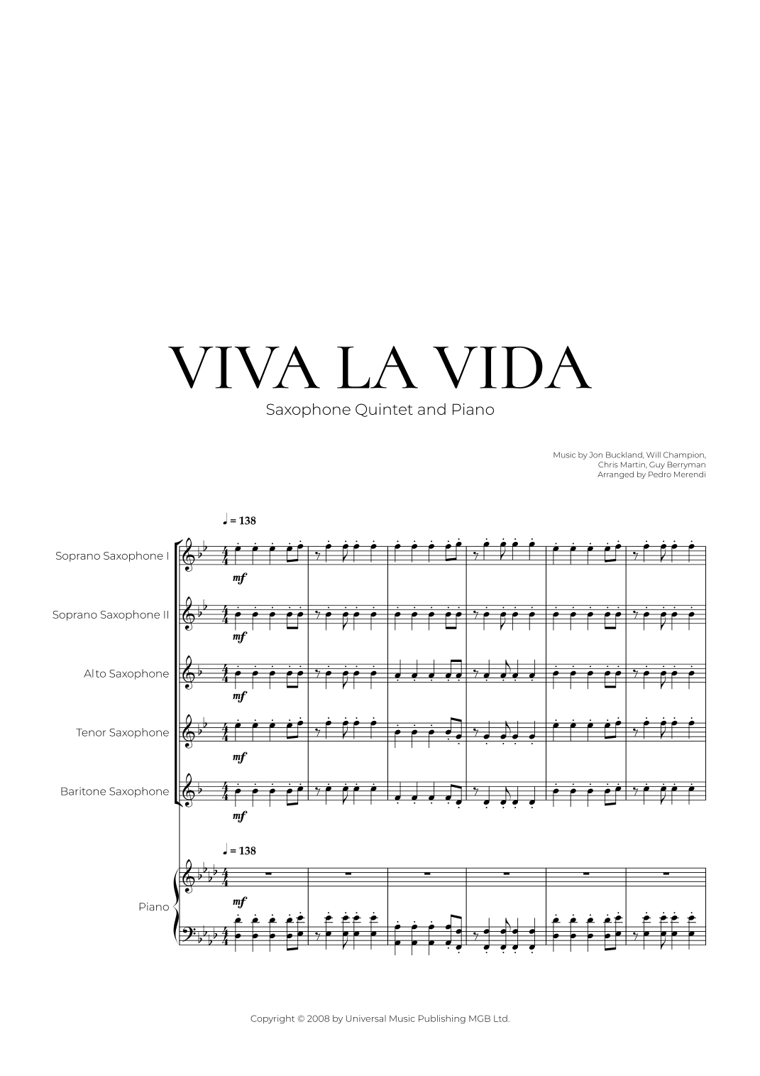 Viva La Vida (arr. Pedro Merendi)