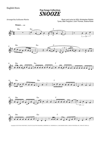 Snooze (arr. Guillaume Martin)